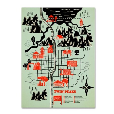 Trademark Fine Art Robert Farkas 'Welcome To Twin Peaks' Canvas Art, 24x32 ALI2257-C2432GG